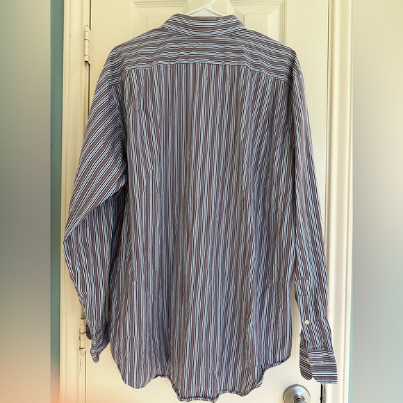 Vintage Polo Ralph Lauren Shirt Men's 1X Big Button Up Long Sleeve Striped - Picture 3 of 4
